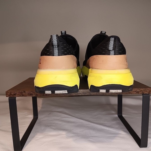 Sorel Kinetic Breakthru Lace Up Sneakers Women Black Yellow Tan Slip On Athletic - Picture 3 of 8